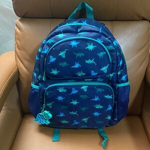 Cat & Jack Dinosaur Print Backpack - Navy and Teal NWT